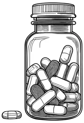 A bottle of prescription pills