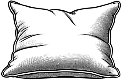 A soft stuffed pillow