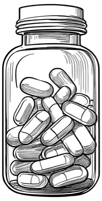 A bottle of prescription pills