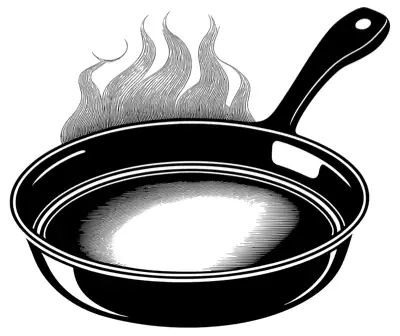 A iron skillet
