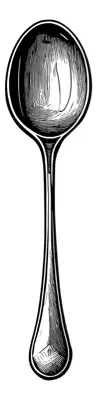 A kitchen spoon utensil