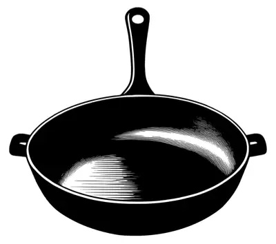 A iron skillet