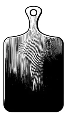 A wooden cutting board