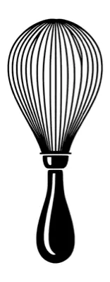 A metal whisk