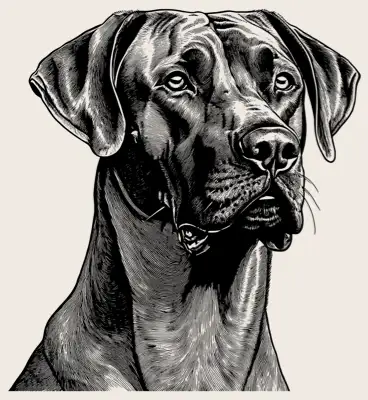Head shot of a Great Dane dog.