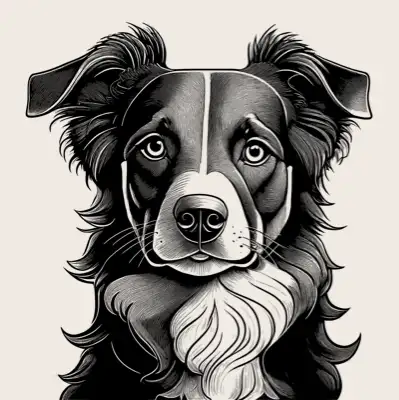 Head shot of a border collie.