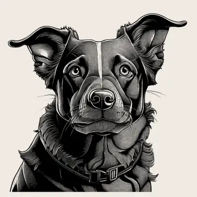 Head shot of a border collie.