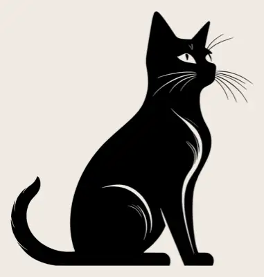 A full body shot of a cat sitting upright.