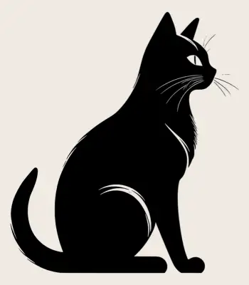 A full body shot of a cat sitting upright.