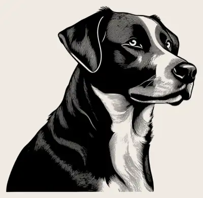 Head shot of a Anatolian Shepherd dog.